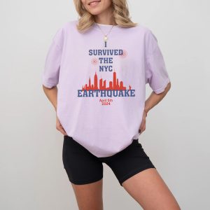 I Survived The Nyc Earthquake April 5Th 2024 Women T Shirt 1