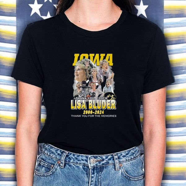 Iowa Thank You Coach Lisa Bluder 2000-2024 Thank You For The Memories T-Shirt