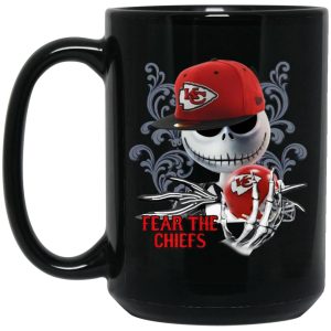 Jack Skellington Fear The Chiefs Mugs 2