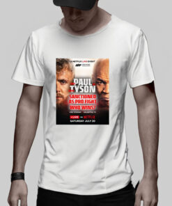 Jake Paul Vs Mike Tyson Sanctioned As Pro Fight Who Wins Live On Netflix Saturday July 20 T Shirt 2