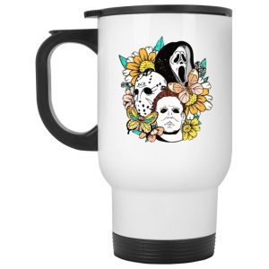 Jason Voorhees Michael Myers Ghostface Flower Halloween Mugs