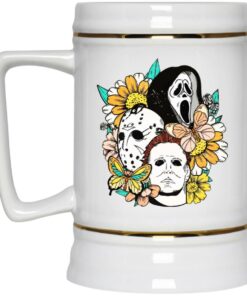 Jason Voorhees Michael Myers Ghostface Flower Halloween Mugs 4