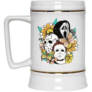 Jason Voorhees Michael Myers Ghostface Flower Halloween Mugs 4