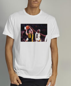 Johnson Blocks A Shot By Iowa Guard Caitlin Clark T Shirt 2