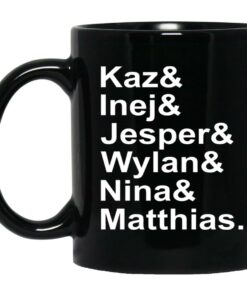 Kaz Inej Jesper Wylan Nina Matthias Mugs 1
