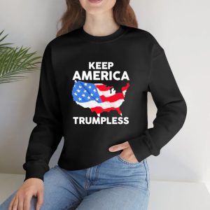 Keep America Trumpless America Flag 2024 T-Shirt