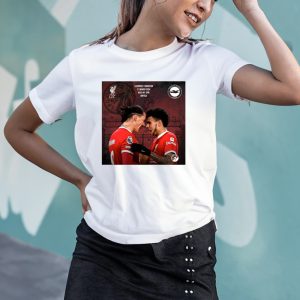 Liverpool V Brighton 31 March 2024 Kick off 2pm Anfield Darwin Nunez And Luis Diaz Celebration T shirt 1