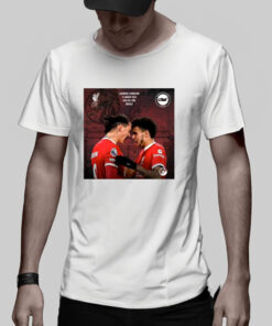 Liverpool V Brighton 31 March 2024 Kick off 2pm Anfield Darwin Nunez And Luis Diaz Celebration T shirt 2