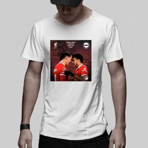 Liverpool V Brighton 31 March 2024 Kick off 2pm Anfield Darwin Nunez And Luis Diaz Celebration T shirt 2