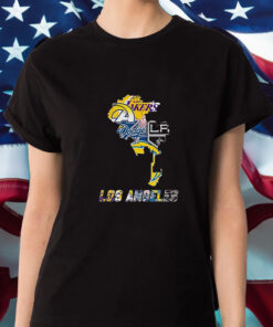 Los Angeles Map Sports Teams Logo T Shirt 2