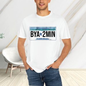 MINNESOTA BYA2MIN LICENSE PLATE T-SHIRT