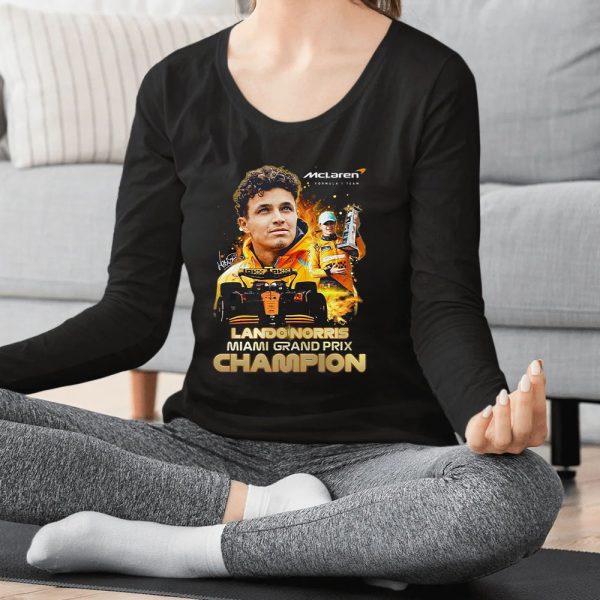 Mclaren Formula 1 Team Lando Norris Miami Grand Prix Champion T-Shirt