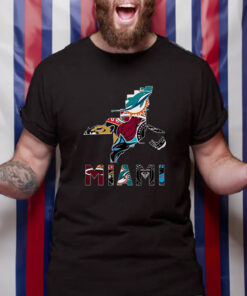 Miami Map Sports Teams Logo T Shirt 1