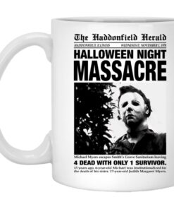 Michael Myers The Haddonfield Herald Halloween Night Massacre Mugs 1