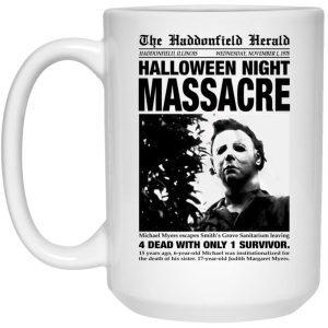 Michael Myers The Haddonfield Herald Halloween Night Massacre Mugs 3