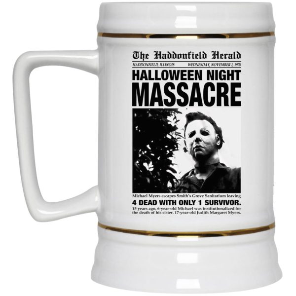 Michael Myers The Haddonfield Herald Halloween Night Massacre Mugs