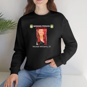 Missing Person Critical Neveah Williams 15 T shirt 1