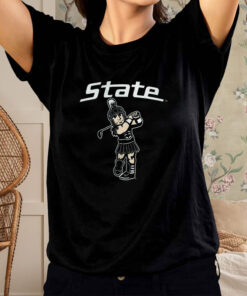 Msu Golfing Sparty Green T Shirt 1
