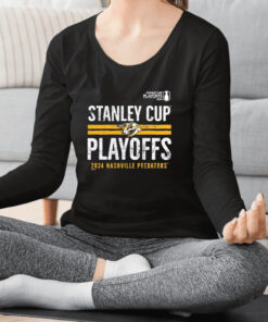 Nashville Predators 2024 Stanley Cup Playoffs Crossbar Tri blend TShirt 1