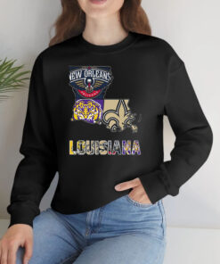 New Orleans Pelicans Lsu Tigers New Orleans Saints Proud Of Louisiana T Shirt 1