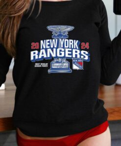 New York Rangers Fanatics Branded 2024 Presidents' Trophy T Shirt 2