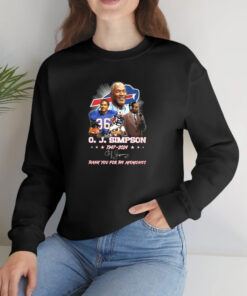 OJ Simpson 1947 2024 Thank You For The Memories T Shirt 1