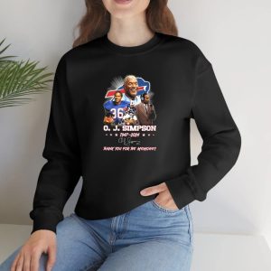 OJ Simpson 1947 2024 Thank You For The Memories T Shirt 1