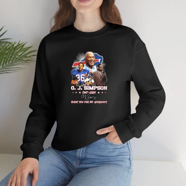 OJ Simpson 1947-2024 Thank You For The Memories T-Shirt