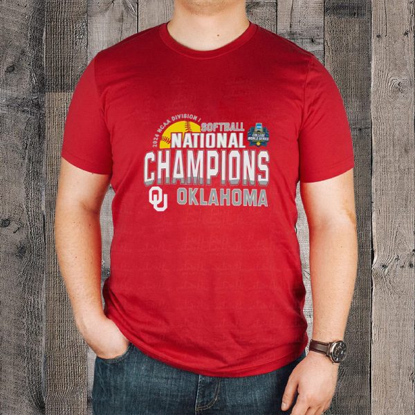 Oklahoma Sooners Champion 2024 Ncaa Softball Womens College World Series Champions T-Shirt