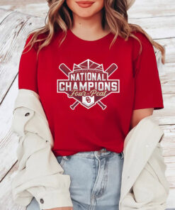 Oklahoma Sooners Four Peat Ncaa Softball Womens College World Series Champions Official Logo T Shirt 1