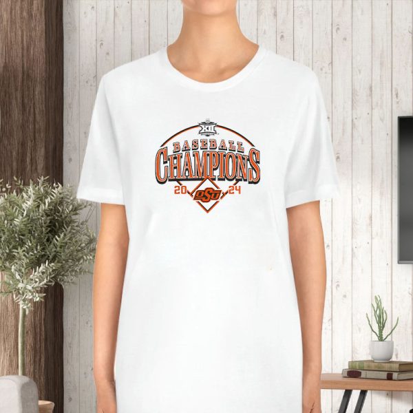 Oklahoma State Cowboys 2024 Big 12 Baseball Conference Tournament Champions Curveball Break T-Shirt