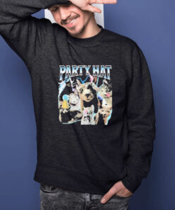 Party Hat Cat T Shirt 2