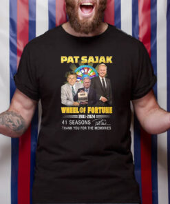 Pat Sajak Wheel Of Fortune 1981 2024 41 Seasons Thank You For The Memories T Shirt 1
