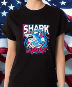 Pensacola Blue Wahoos Shark In The Park Blue Wahoos T Shirt 1