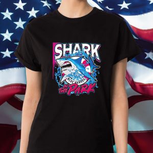 Pensacola Blue Wahoos Shark In The Park Blue Wahoos T Shirt 1