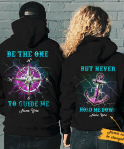 Personalized Anchor Compass Love Couple Hoodie 3