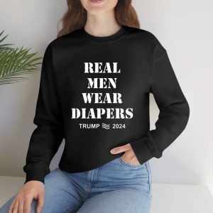 Real Men Wear Diapers Trump 2024 T Shirt 1