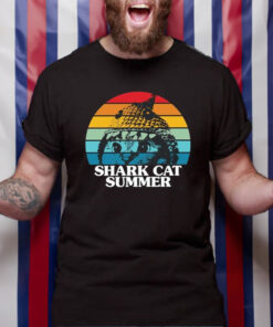 Shark Cat Summer Pride T Shirt 1