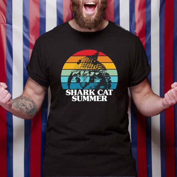 Shark Cat Summer Pride T-Shirt