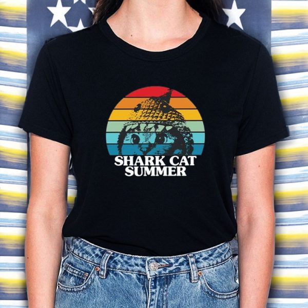 Shark Cat Summer Pride T-Shirt