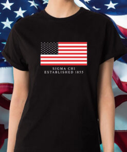 Sigma Chi Established 1855 America Flag T Shirt 1
