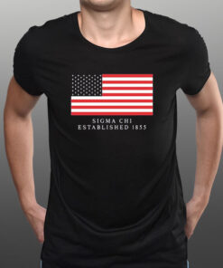 Sigma Chi Established 1855 America Flag T Shirt 2