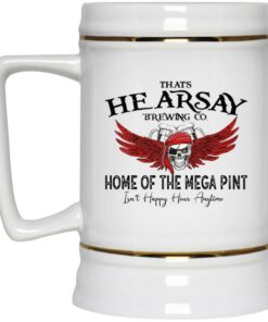 Skull And Beer That's Hearsay Brewing Co Home Of The Mega Pint Mugs 3