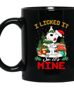 Snoopy I Licked It So It's Mine Christmas Mugs 1