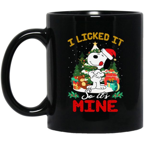 Snoopy I Licked It So It’s Mine Christmas Mugs