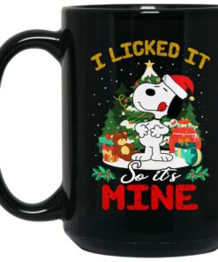 Snoopy I Licked It So It’s Mine Christmas Mugs 1 Snoopy I Licked It So It's Mine Christmas Mugs 2