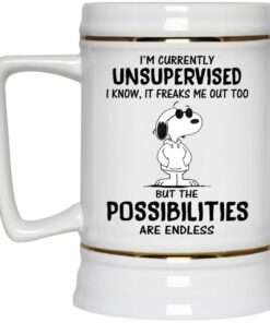 Snoopy I'm Currently Unsupervised I Know It Freaks Me Out Too Mugs 2 Snoopy Im Currently Unsupervised I Know It Freaks Me Out Too Mugs 3