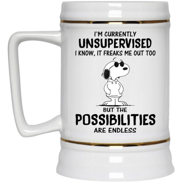 Snoopy I’m Currently Unsupervised I Know It Freaks Me Out Too Mugs