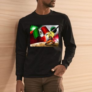 Son Goku Dragon Ball With Mexico Flag In Universe T-Shirt