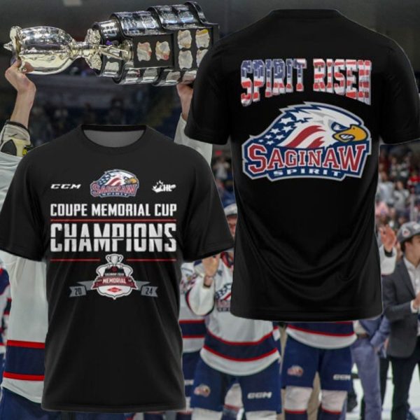 Spirit Resen Saginaw 2024 Memorial Cup Champions T-Shirt